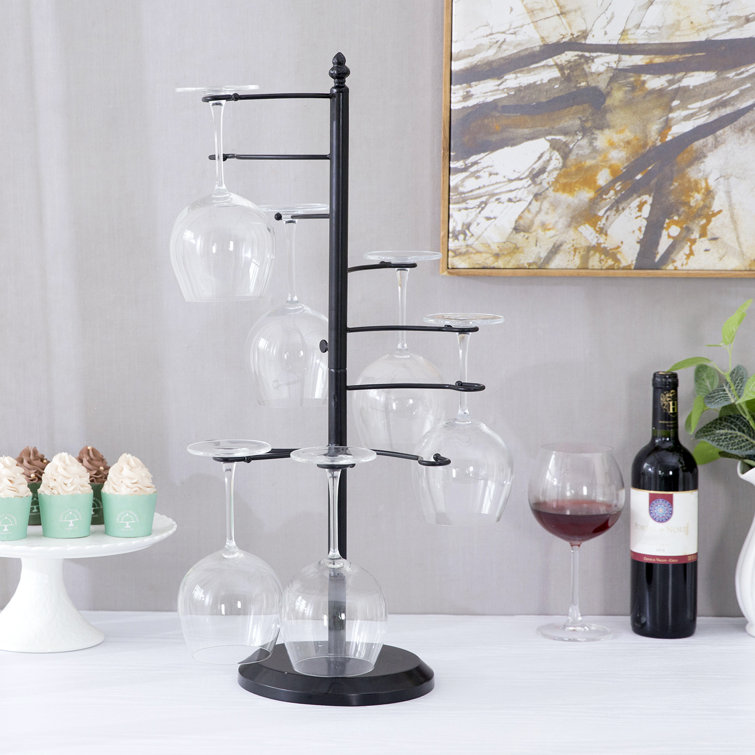 Red Barrel Studio® Tabletop Wine Glass Rack in Black Wayfair